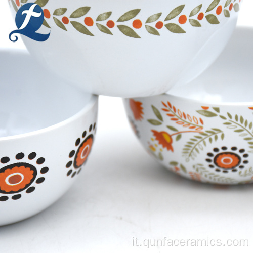 Ciotole in ceramica con motivo cinese stampato su ordinazione